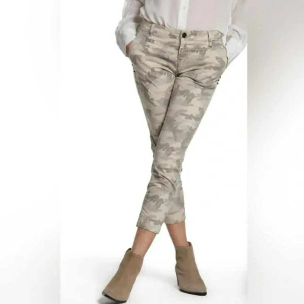 Mason's Jaqueline Curvy Crop Chino Camoflage sz 40 (US 4) EUC Gray